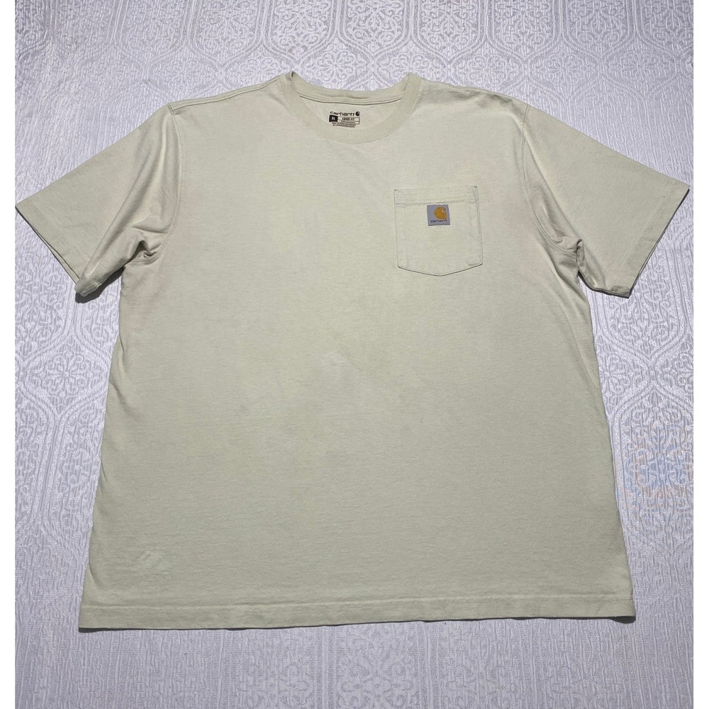 Carhartt Mens XL Loose Fit Pocket T-Shirt Sage Green K87-M Cotton Short Sleeve